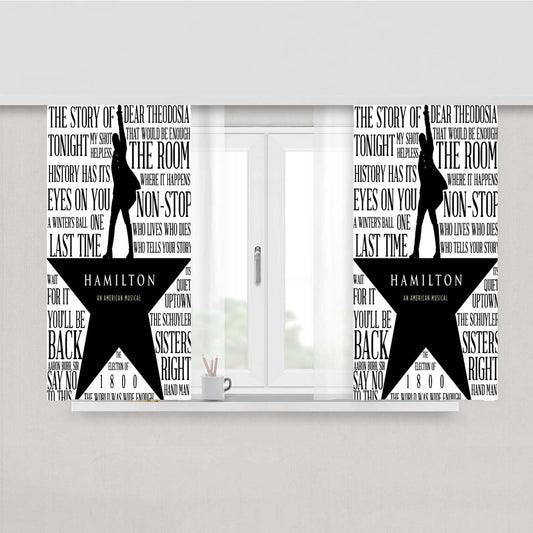 Hamilton Lyrics Fabric Window Curtains