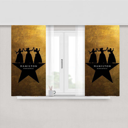 Hamilton Schuyler Sisters Musical Fabric Window Curtains