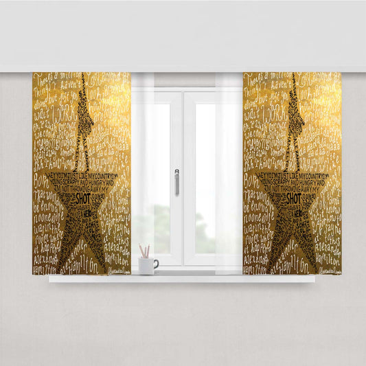 Hamilton The Musical Lyric Fabric Window Curtains