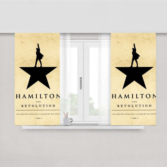Hamilton The Revolution Book Cover Fabric Window Curtains