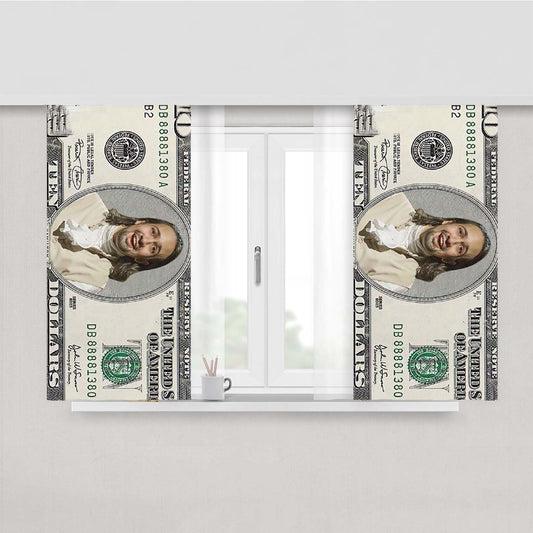 Hamilton The Ten Dollar Founding Father Fabric Window Curtains