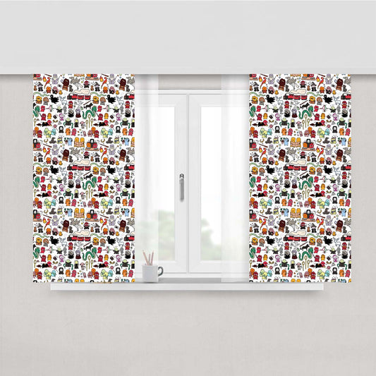 Harry Potter Pattern Fabric Window Curtains