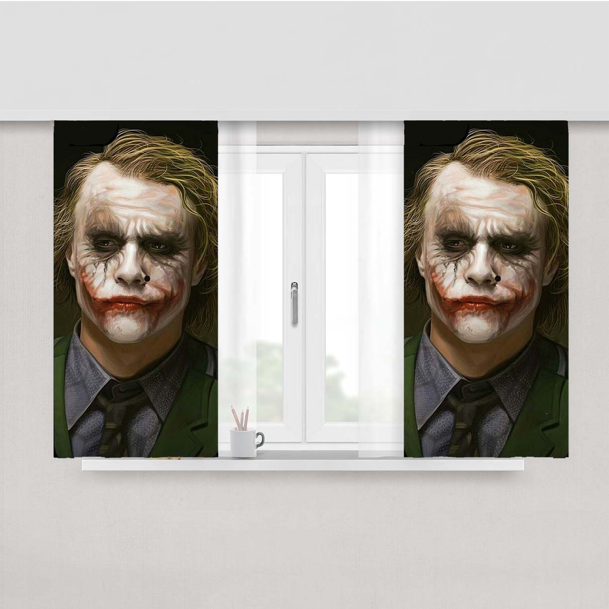 Heath Ledger The Joker Peach Skin Window Curtains
