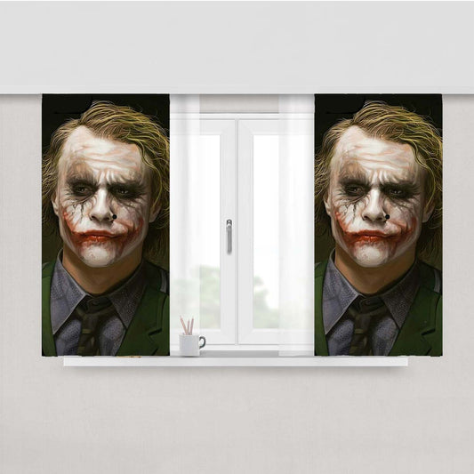 Heath Ledger The Joker Fabric Window Curtains
