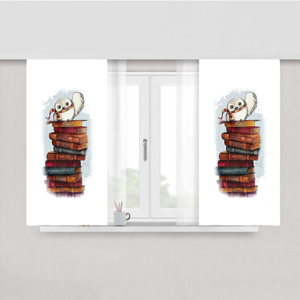 Hedwig Harry Potter Owl Fabric Window Curtains