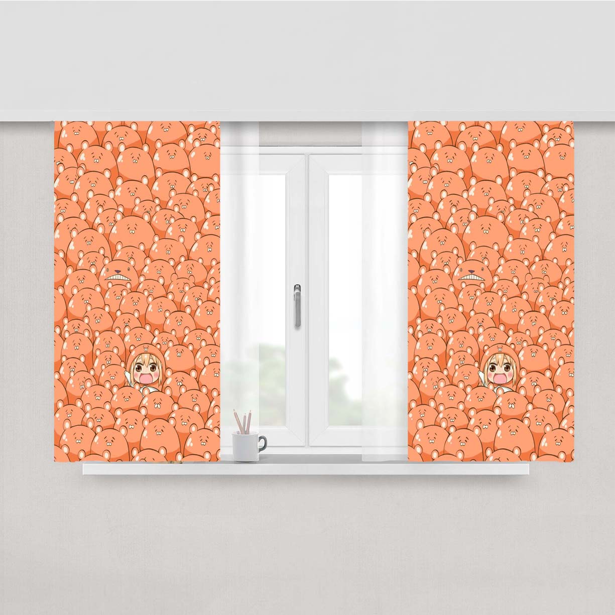 Himouto! Umaru-Chan Pattern Peach Skin Window Curtains