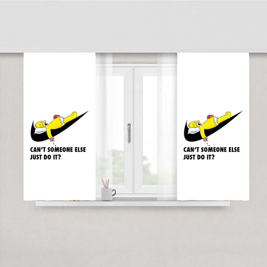 Homer Simpson Nike White Peach Skin Window Curtains