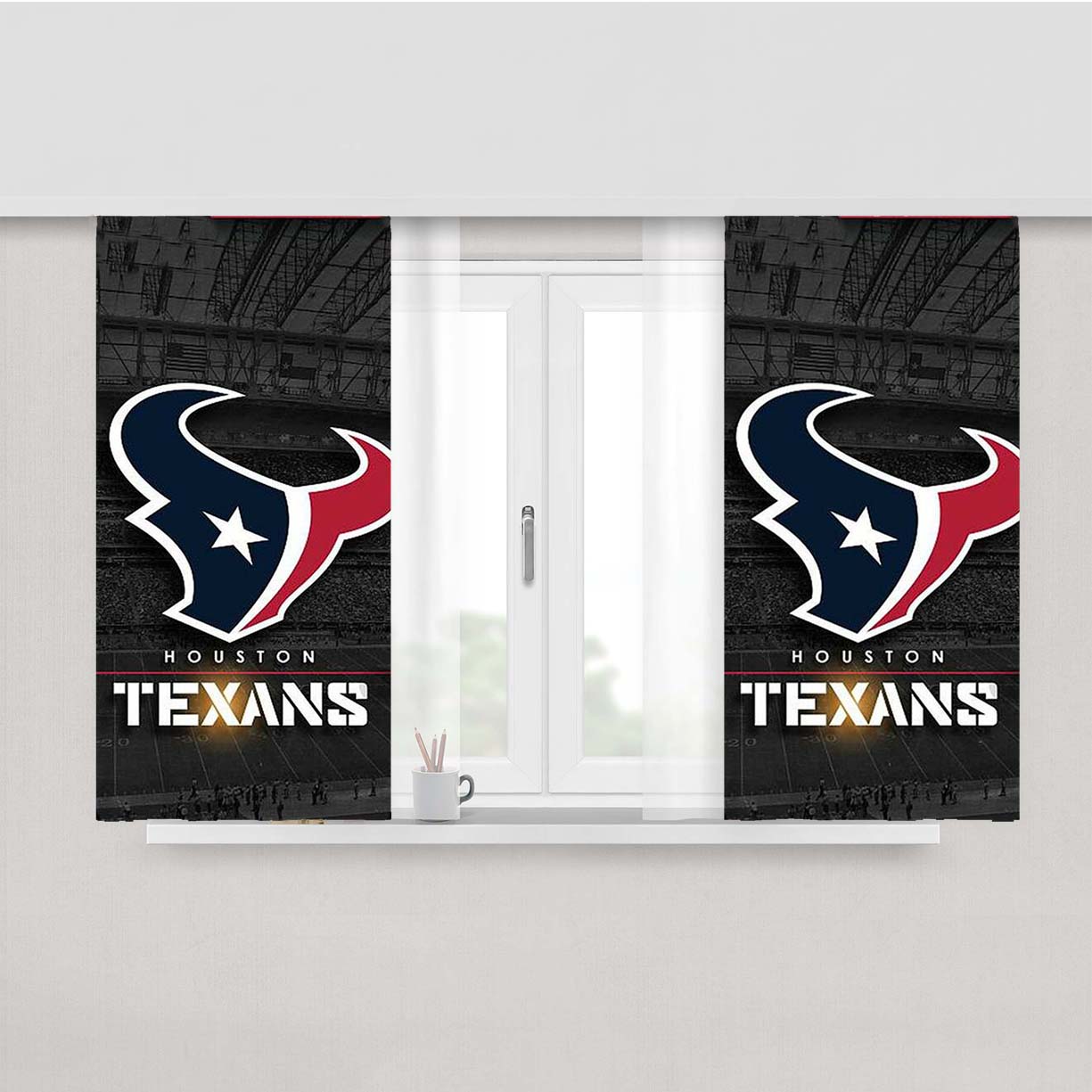 Houston Texans Icon Peach Skin Window Curtains