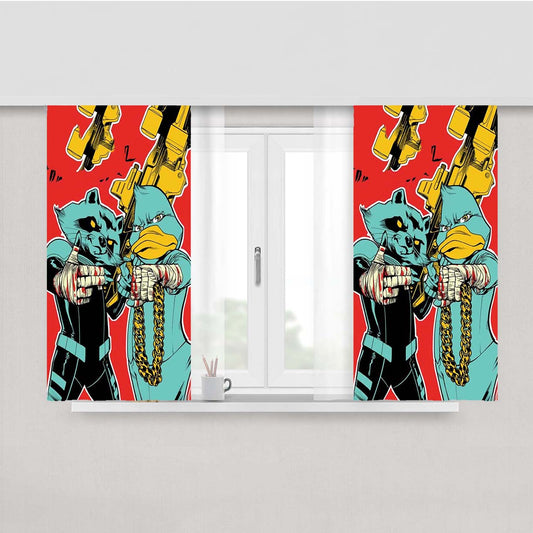 Howard The Duck Peach Skin Window Curtains