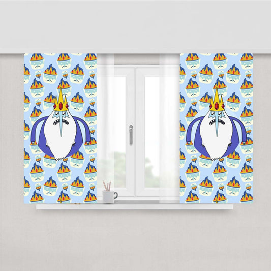 Ice King Cake Pattern Peach Skin Window Curtains
