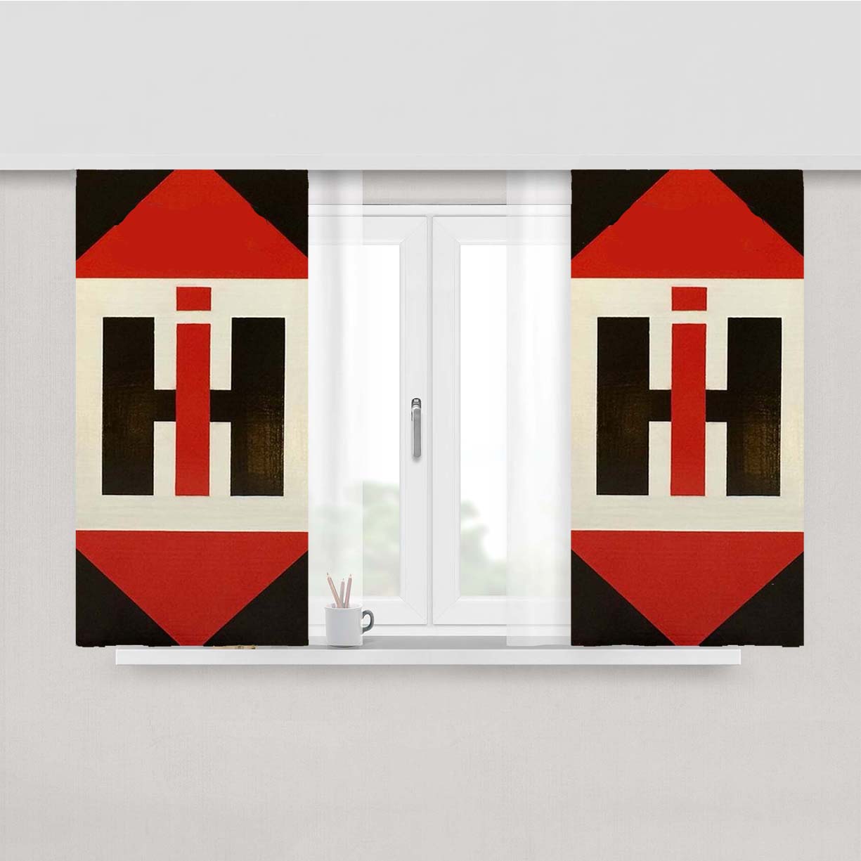 International Harvester Ih Case Peach Skin Window Curtains