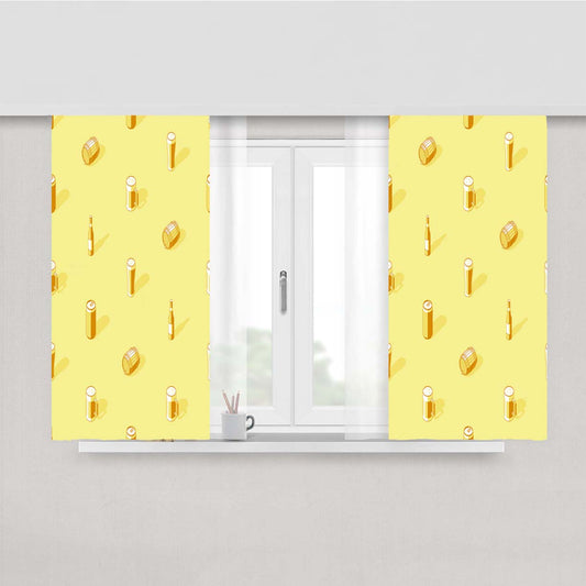 Isometric St Patricks Day Pattern 02 Peach Skin Window Curtains