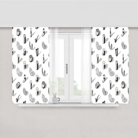 Isometric St Patricks Day Pattern 05 Peach Skin Window Curtains