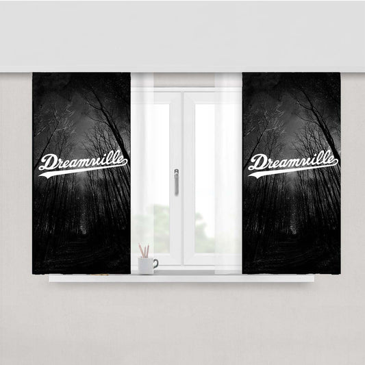 J. Cole Dreamville Logo Peach Skin Window Curtains