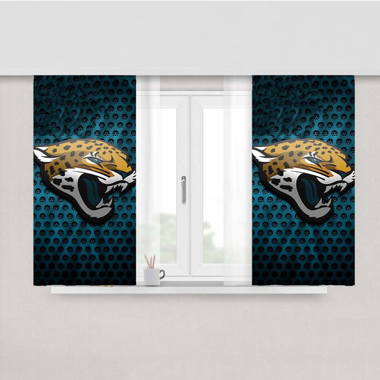 Jacksonville Jaguars Logo Peach Skin Window Curtains