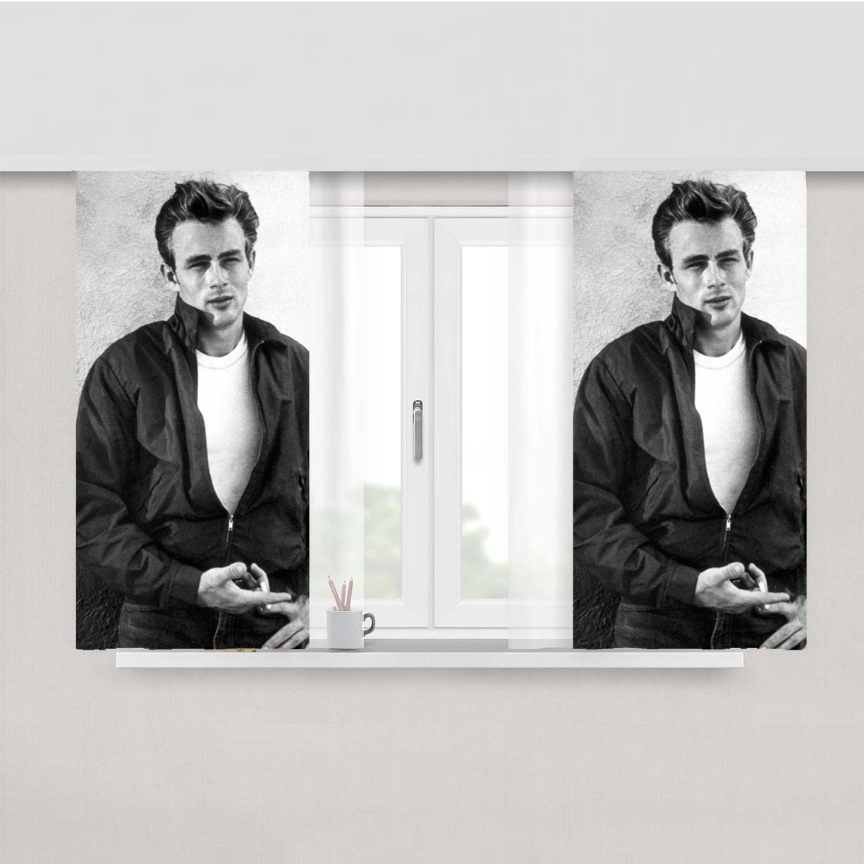 James Dean Peach Skin Window Curtains