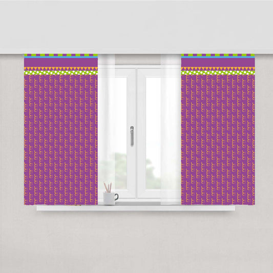 Jojo Bizzare Pattern Peach Skin Window Curtains