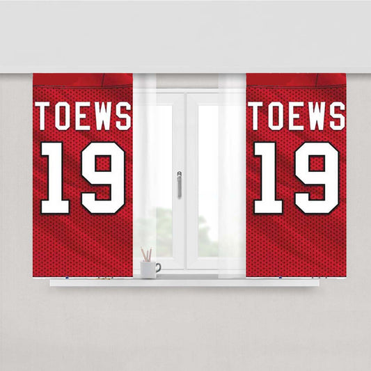 Jonathan Toews Jersey Pattern Peach Skin Window Curtains