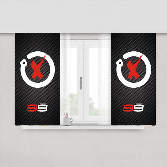 Jorge Lorenzo 99 X-Fuera Carbon Motogp Peach Skin Window Curtains