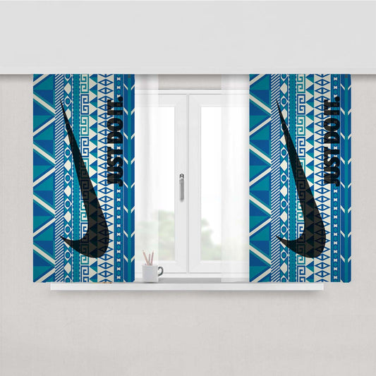 Just Do It Aztec Peach Skin Window Curtains