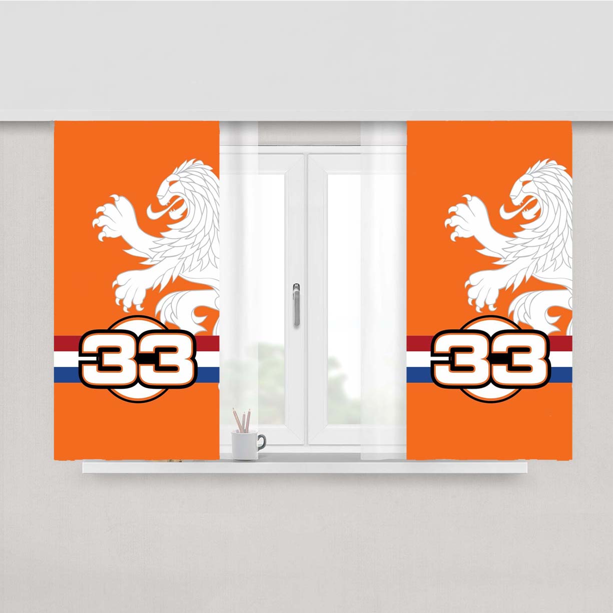 Kevin Ford Formula 1 Peach Skin Window Curtains