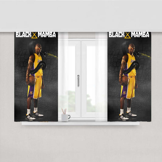 Kobe Bryan Nba X Black Mamba Peach Skin Window Curtains