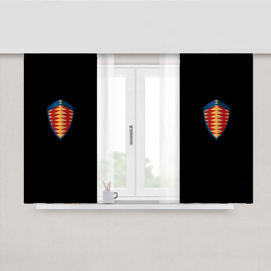 Koenigsegg Logo Peach Skin Window Curtains
