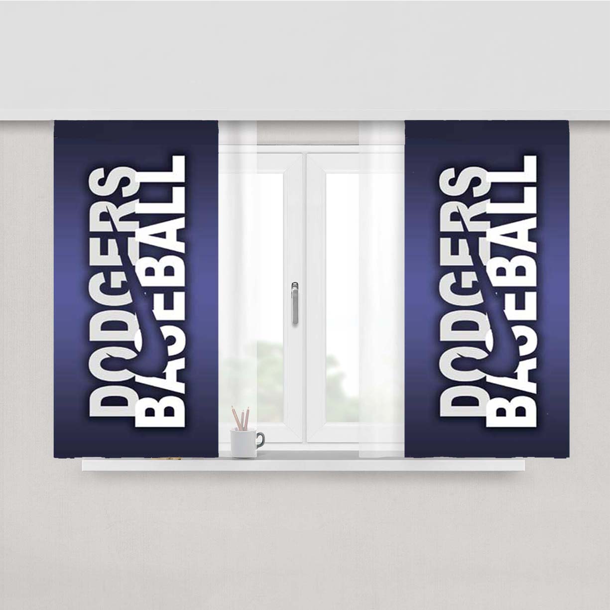 La Dodgers Nike Fade Peach Skin Window Curtains