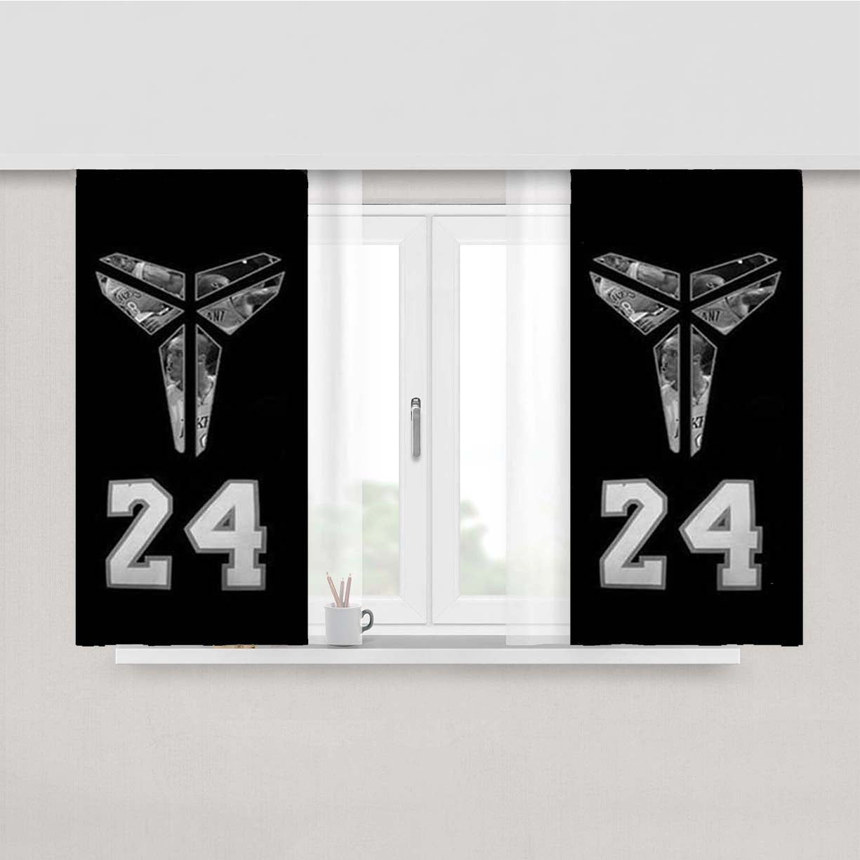 La Lakers Kobe Symbol Peach Skin Window Curtains