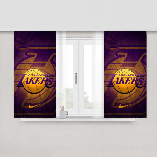 La Lakers Nba Basketball Peach Skin Window Curtains