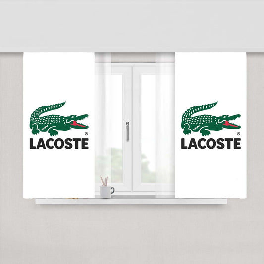 Lacoste Logo 1 Peach Skin Window Curtains