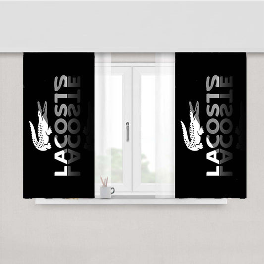 Lacoste Logo 2 Peach Skin Window Curtains
