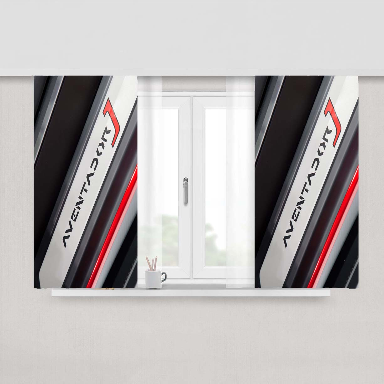 Lamborghini Aventador J Wallpaper Peach Skin Window Curtains
