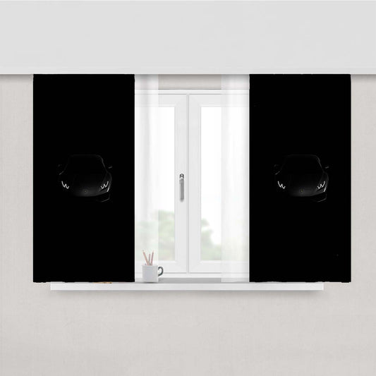 Lamborghini Huracan Black Dark Peach Skin Window Curtains