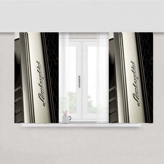 Lamborghini Huracan Emblem Interior Peach Skin Window Curtains