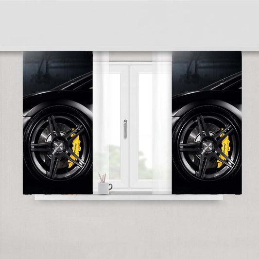 Lamborghini Tires Peach Skin Window Curtains