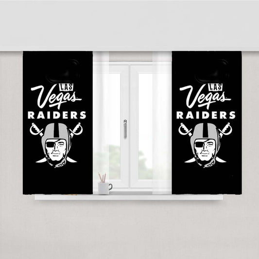 Las Vegas Raiders Peach Skin Window Curtains