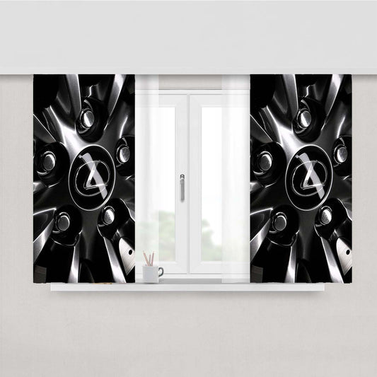 Lexus Car Racing Peach Skin Window Curtains