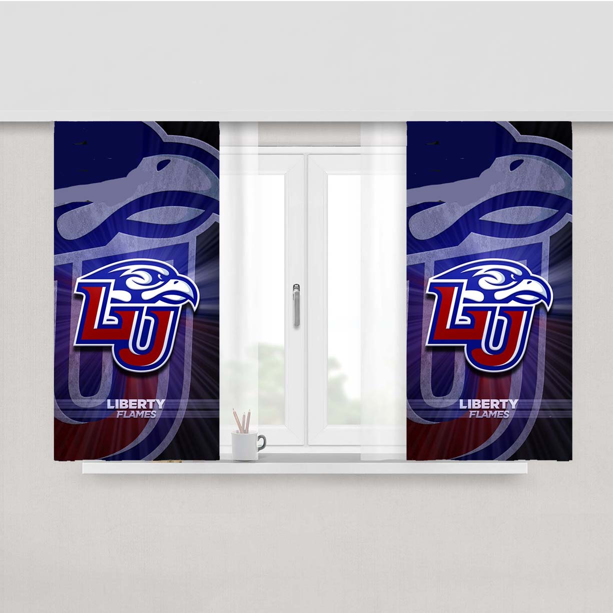 Liberty Flames Peach Skin Window Curtains