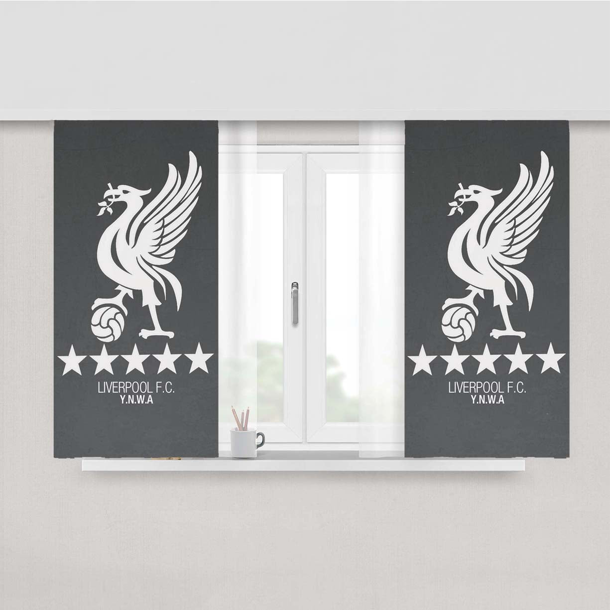 Liverpool Fc Peach Skin Window Curtains