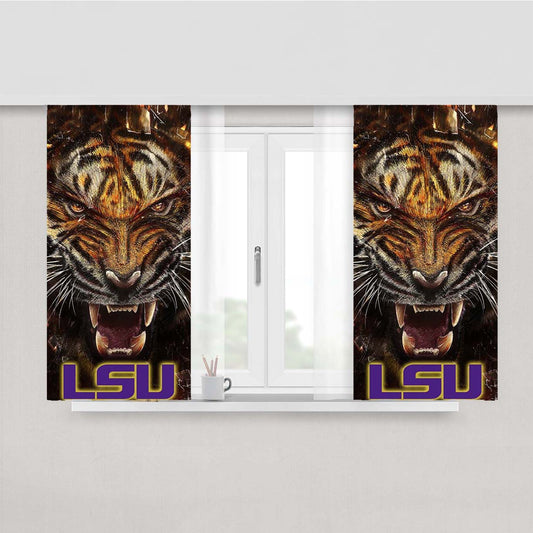 Lsu Tigers Peach Skin Window Curtains