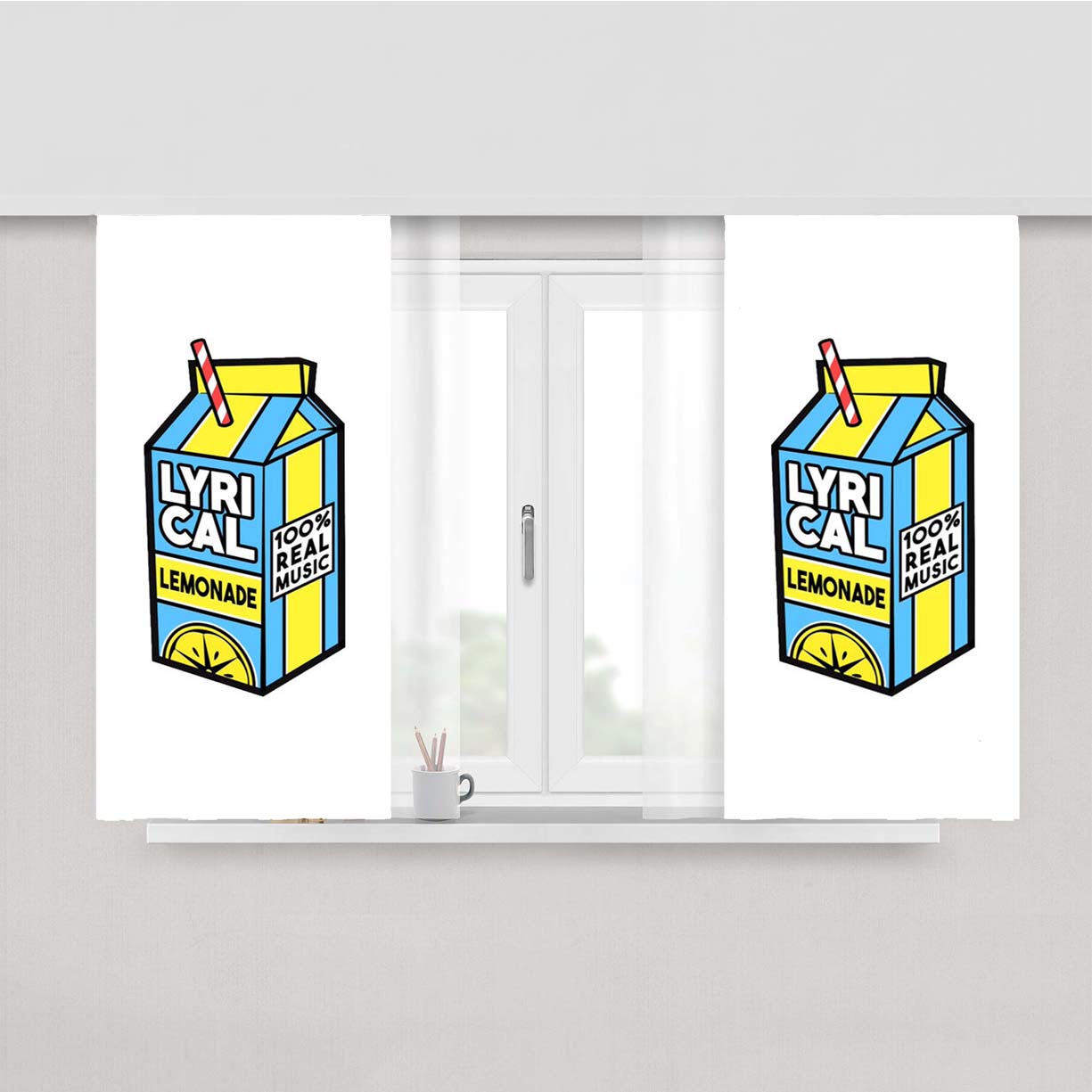 Lyrical Lemonade Real Music Peach Skin Window Curtains