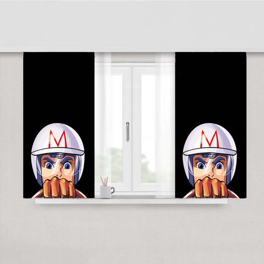 Mach 5 Speed Racer Peach Skin Window Curtains
