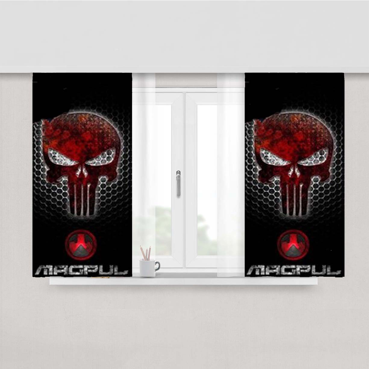 Magpul Punisher New Peach Skin Window Curtains