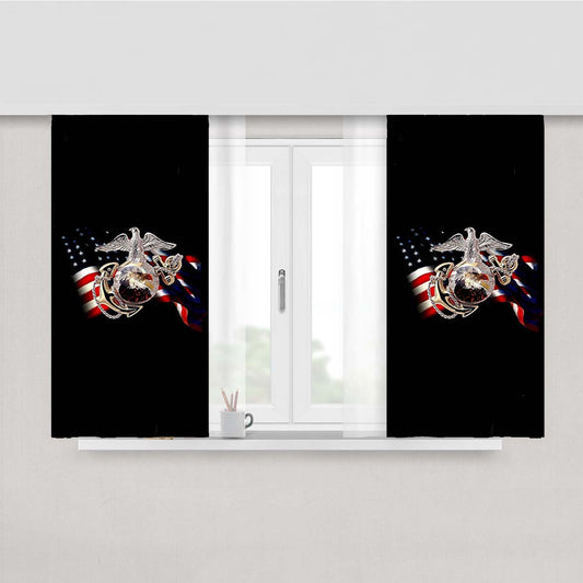 Marine Corps Peach Skin Window Curtains