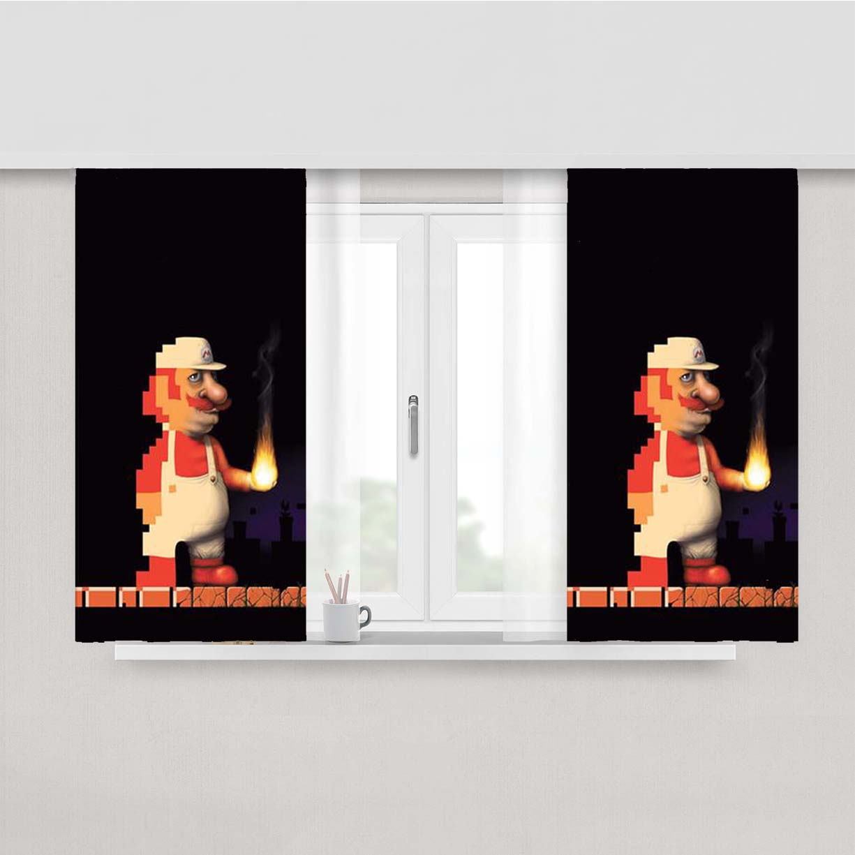 Mario Tras Peach Skin Window Curtains