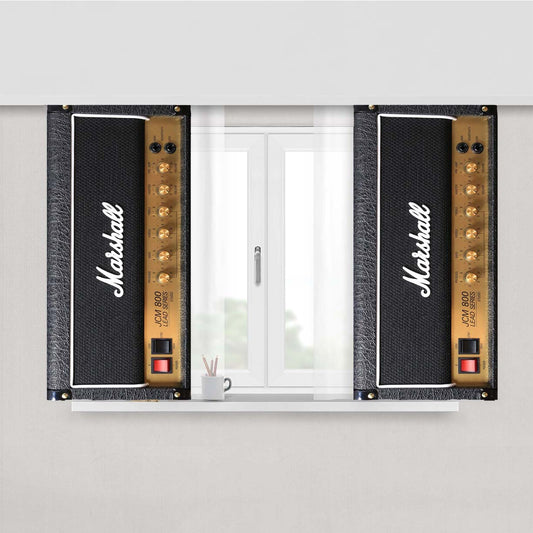 Marshall Classic Audio Amplifier Peach Skin Window Curtains
