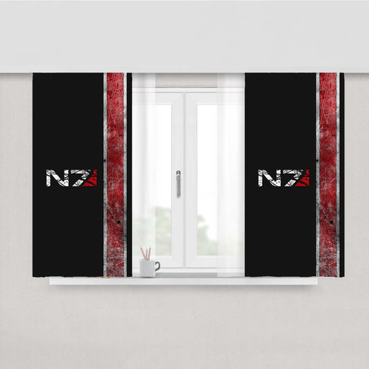 Mass Effect N7 Peach Skin Window Curtains