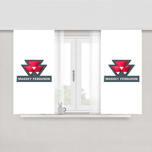Massey Ferguson Logo Peach Skin Window Curtains