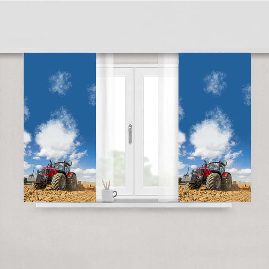 Massey Ferguson Tractors Peach Skin Window Curtains